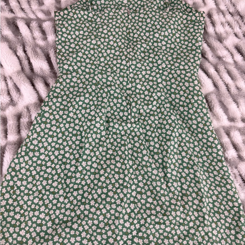 Reformation Green Mini Dress with White Daisy Print - Picture 8 of 12